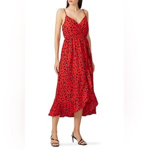 Louna Animal Printed Midi Dress Size Small